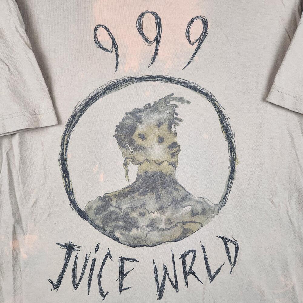 Juice WRLD Shirt Mens Large Tan 999 Club Graphic Logo Rap Hip Hop Legend Goat